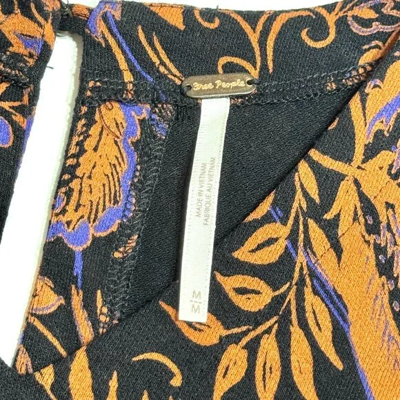 Free People Hello Lover Floral Tunic Dress Mutton Sleeve Oversized Castlecore - Picture 8 of 13